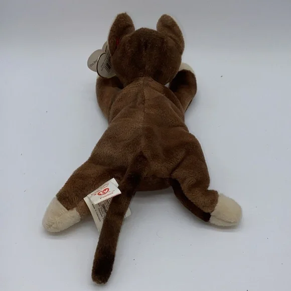 Ty Pounce Beanie Baby Brown Cat Plush Stuffed Animal with Hang Tag - Picture 10 of 13